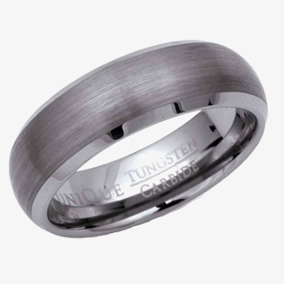 Unique Mens Tungsten Carbide 7mm Brushed Ring TUR-29-68