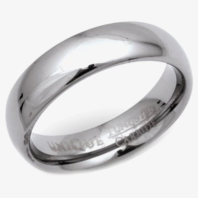Mens Tungsten Carbide Polished 6mm Ring