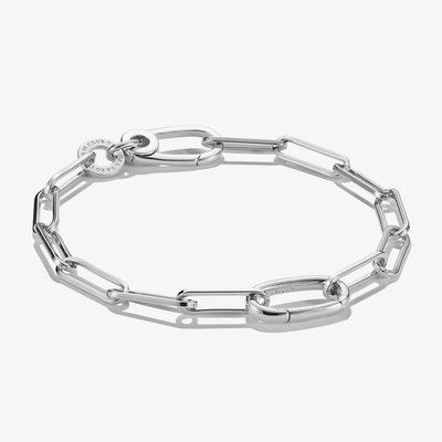 Charm Club Connect Silver 17cm Paperclip Link Charm Bracelet C1205-001-21 17