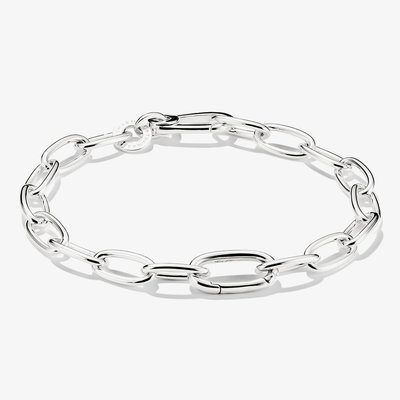 THOMAS SABO Charm Club Connect Silver 19cm Wide Oval Link Charm Bracelet C1204-001-21 19