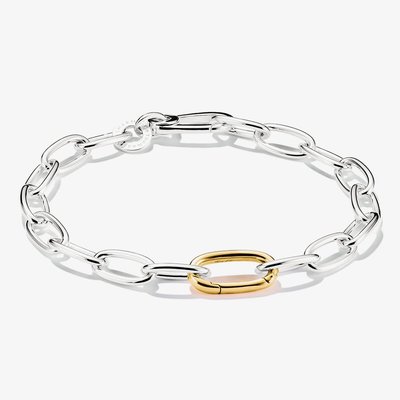 Charm Club Connect Two Colour Oval Link Charm Bracelet C1204-413-7 17