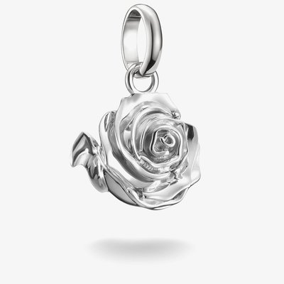 Charm Club Connect Silver Rose Blossom Charm