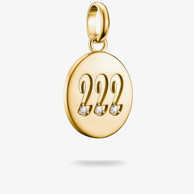 Charm Club Connect Gold Plated 222 Angel Number Charm