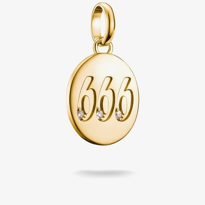 Charm Club Connect Gold Plated 666 Angel Number Charm