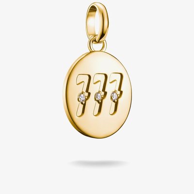 Charm Club Connect Gold Plated 777 Angel Number Charm