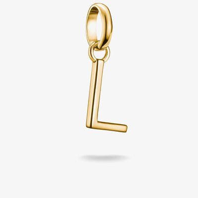 Charm Club Connect Gold Plated Letter L Charm