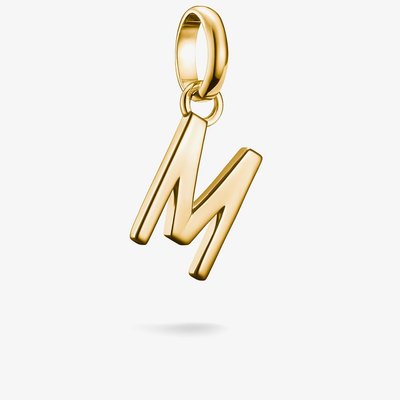 Charm Club Connect Gold Plated Letter M Charm