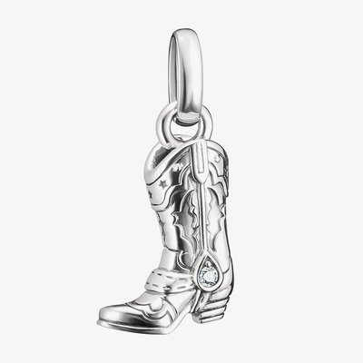 Charm Club Connect Silver Cowboy Boot Charm