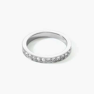 Silver Tone Crystal Eternity Ring