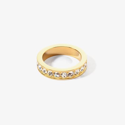 Gold Tone 5mm Crystal Eternity Ring