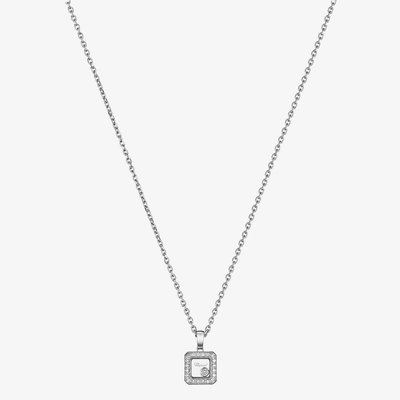 Chopard Happy Diamonds Icons 18ct White Gold 0.19ct Brilliant Cut Diamond Necklace 79A114-1201