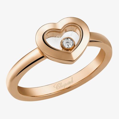 Chopard Happy Diamonds Icons 18ct Rose Gold Heart Shape Diamond Ring 82A054-5110