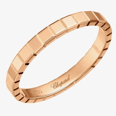 Chopard Ladies Ice Cube 18ct Rose Gold Plain Cube Ring 827702-5199 53