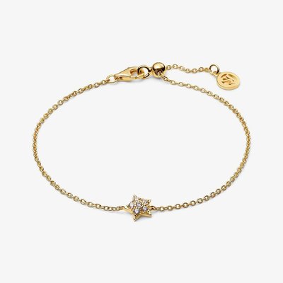 Gold Plated Astri Cubic Zirconia Star Bracelet
