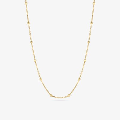 Gold Sfere Beaded Chain Necklace