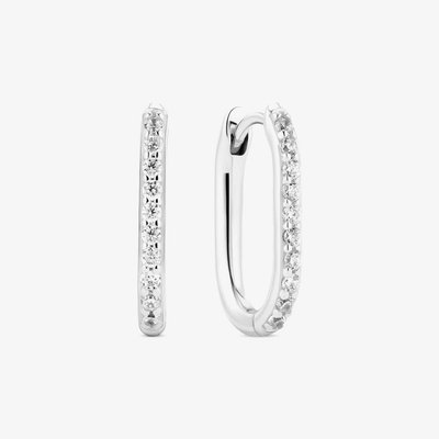 Sterling Silver Capriana Cubic Zirconia Hoop Earrings