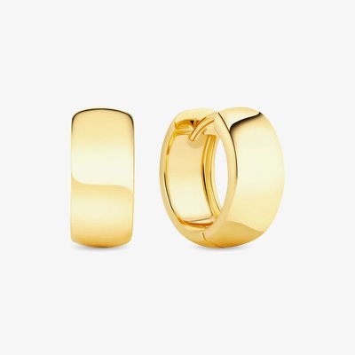 Gold Plated Largo Chunky Hoop Earrings