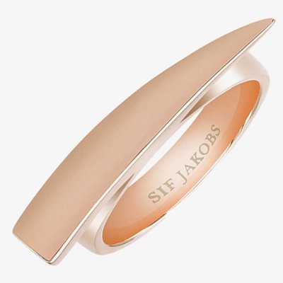 Ladies Rose Gold-Plated 'Pila Pianura' Graduated Ring