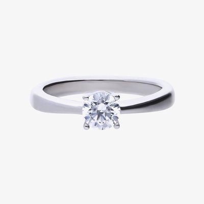 Silver 0.75ct Cubic Zirconia 4 Claw Ring