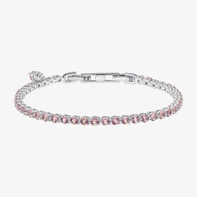 Diamonfire Sterling Silver Pink Cubic Zirconia Tennis Bracelet B5613