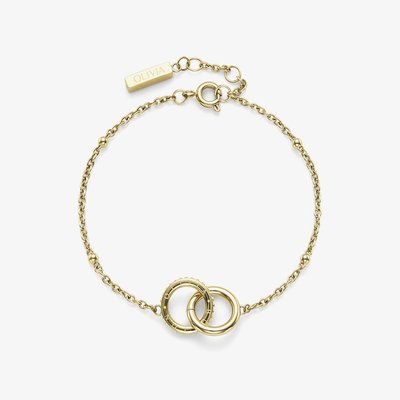 Classic Gold Plated Infinite Interlocking Hoop Bracelet