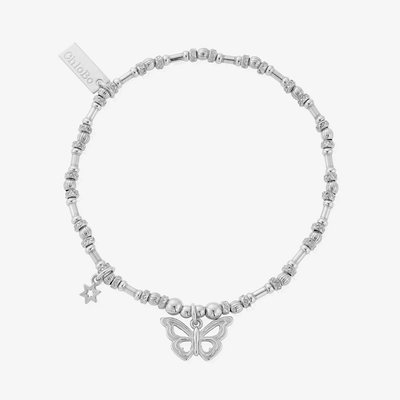 Silver New Beginnings Butterfly Bracelet
