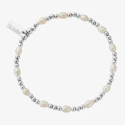 Silver Cute Charm Pearl Bracelet