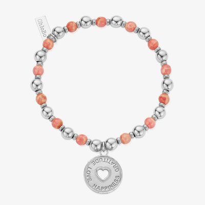 ChloBo Harmony Of The Heart Sterling Silver & Rhodochrosite Bracelet SBRHOH3590