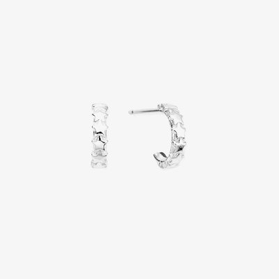 Sterling Silver Multi Star Huggie Hoop Earrings