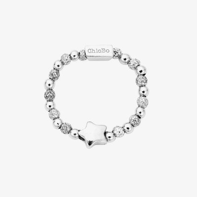 ChloBo Sterling Silver Inset Star Ring SR2STAR (M)