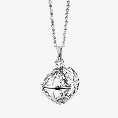 Silver White Chime Necklace