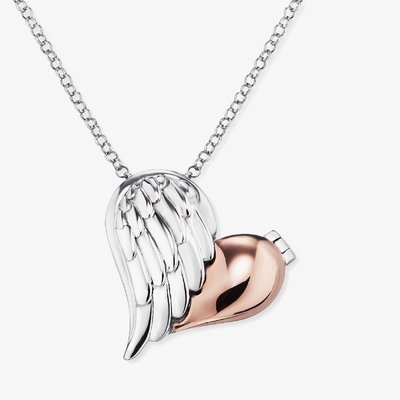 Two Tone With Love Locket Necklace
