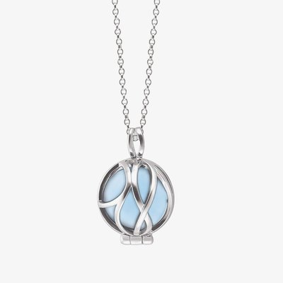 Angel Whisperer Blue Agate Paradise Pendant Necklace ERN-HEALPARA-BA-XS