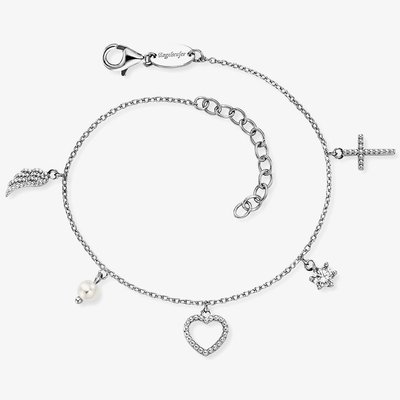 Silver Multi Charm Necklace