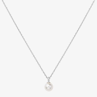 Ania Haie Miss Dainty Sterling Silver Shell Pearl Pendant Necklace N065-01H