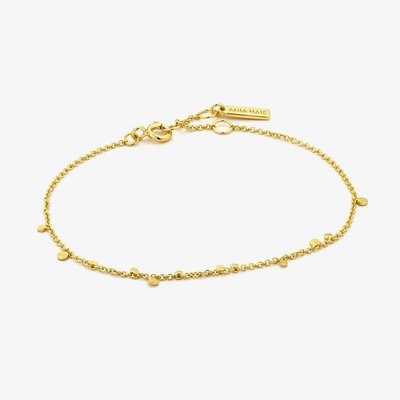 Ania Haie Geometry Class 14ct Gold Plated Mixed Discs Bracelet B005-02G
