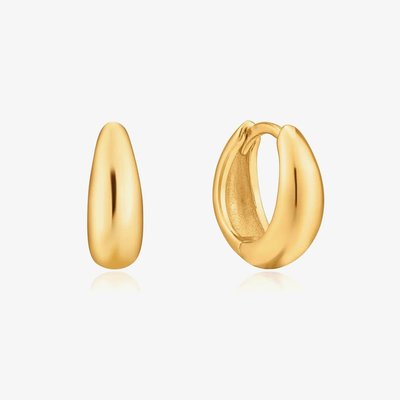 Luxe Minimalism 14ct Gold Plated Luxe Huggie Hoop Earrings