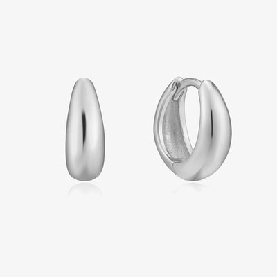 Luxe Minimalism Sterling Silver Luxe Huggie Hoop Earrings