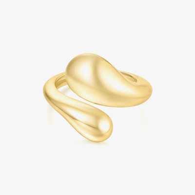 Vogue Maven 14ct Gold Plated Crossover Ring