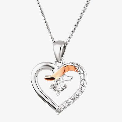 Forever Yours Kiss Pendant Necklace