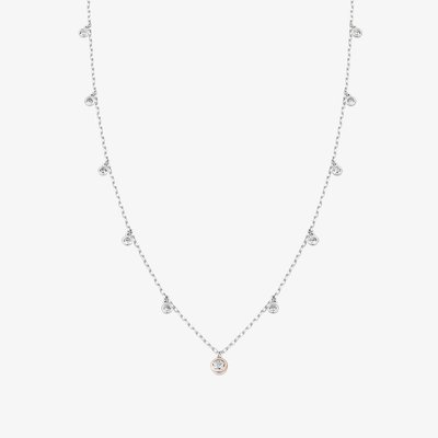 Two Colour Celebration Topaz Station Necklace