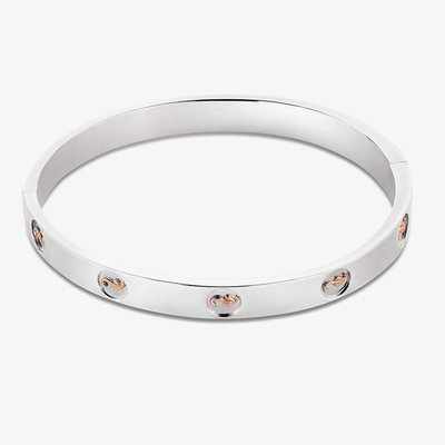 Clogau Insignia Sterling Silver Bangle 3STOLMNBG1