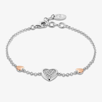 Two Colour Forever Yours Heart Bracelet