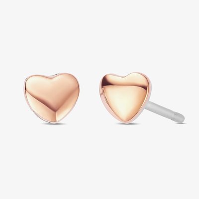 Two Colour Forever Yours Heart Stud Earrings