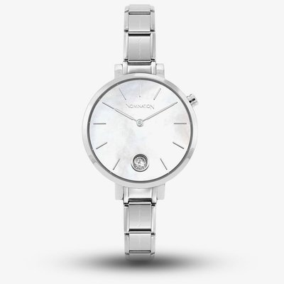 Nomination Ladies Composable Time Mother of Pearl Cubic Zirconia Dial Bracelet Watch 076033/008