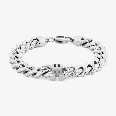 Stainless Steel Logo Chain Bracelet