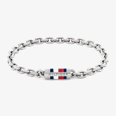 Bruce Stainless Steel Chain Logo Bracelet