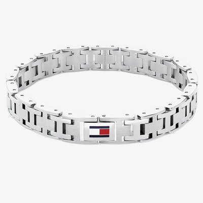 H-Link Silver Tone Stainless Steel Bracelet