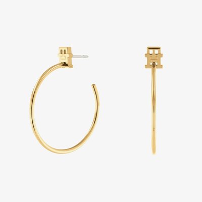 Monogram Hoop Gold plated Earrings