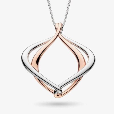 Sterling Silver & Rose Gold Plated Alicia Rose Grande Slider Necklace